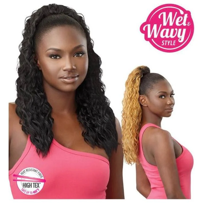 Outre Pretty Quick Synthetic Drawstring Ponytail - Natural Wave 22" - Image 5