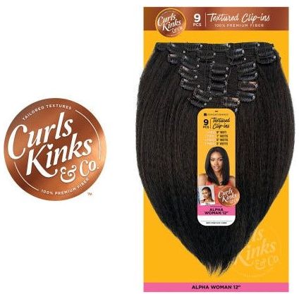 Sensationnel Curls & Kinks Co Synthetic Clip-Ins - Alpha Woman 12" - Image 4