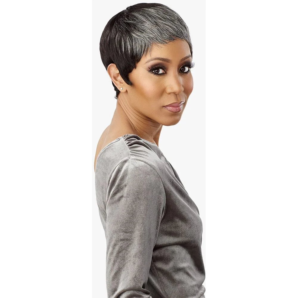 Sensationnel Empire Human Hair Salt & Pepper Full Wig - Evie - Image 5
