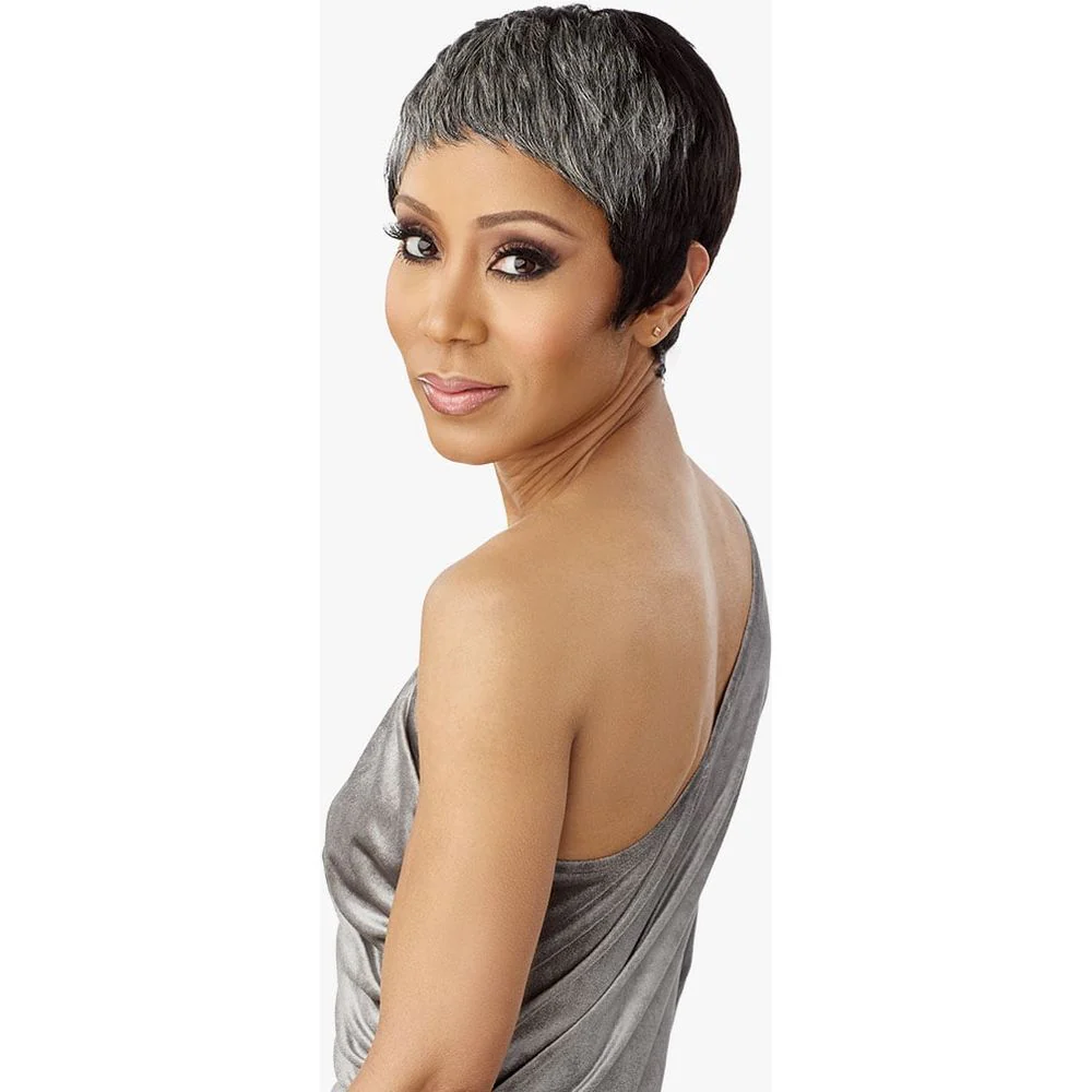 Sensationnel Empire Human Hair Salt & Pepper Full Wig - Evie - Image 7